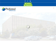 Tablet Screenshot of preferredspecialty.com